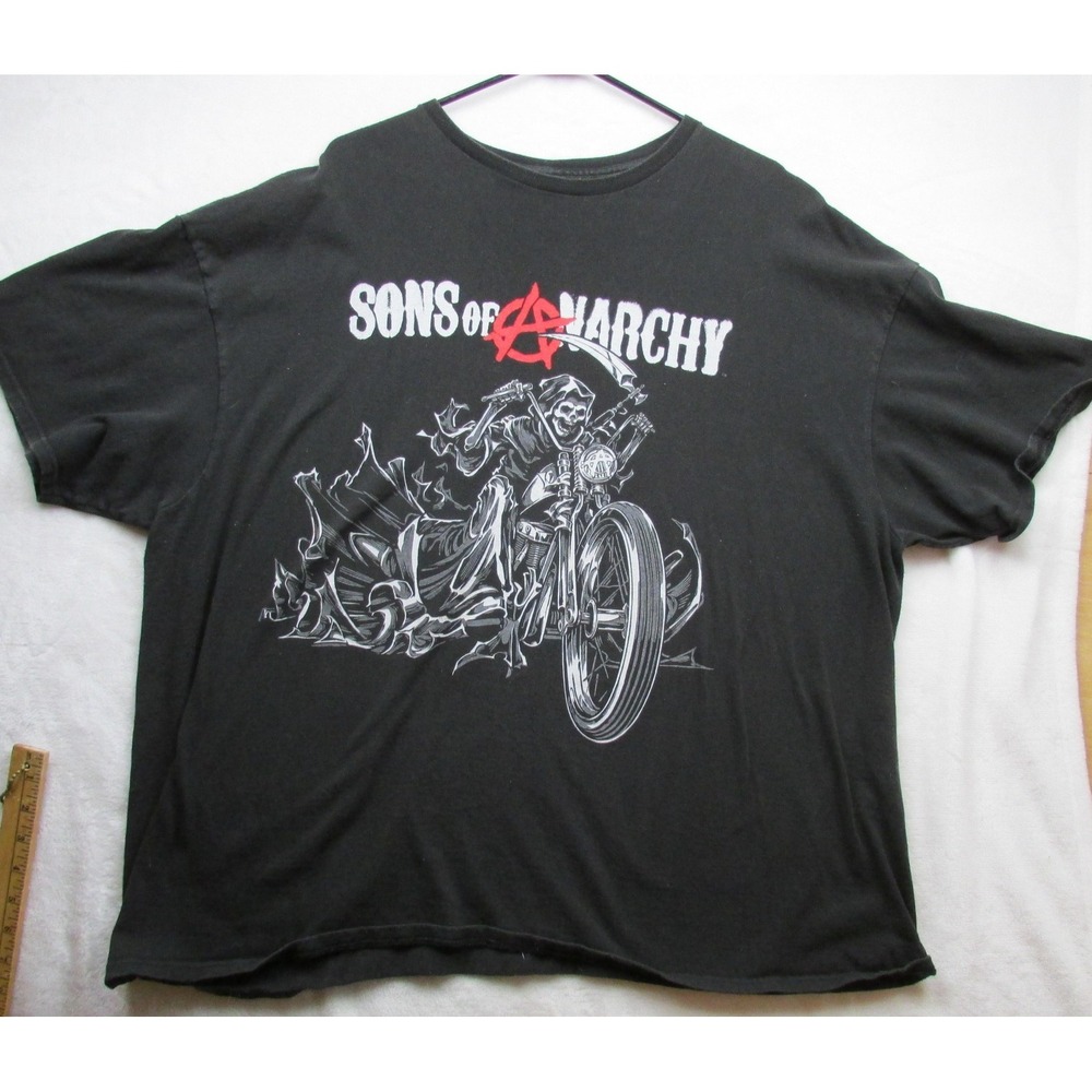 Sons‎ of Anarchy Shirt Mens XL Black Graphic TV Show Biker Motorcycle Reaper Tee